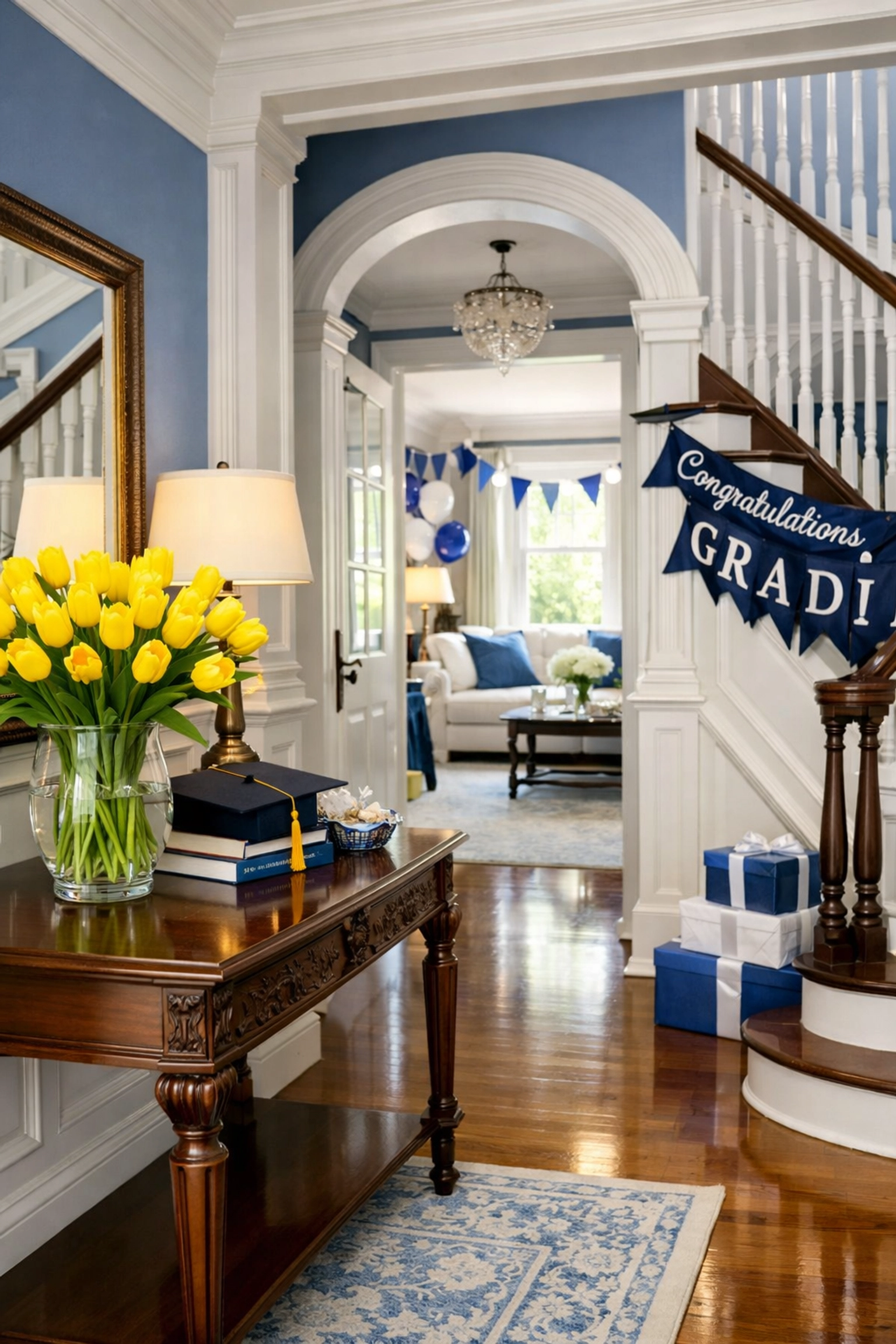 Spotless house cleaning Worcester MA results in a grand Victorian home ready for graduation guests.