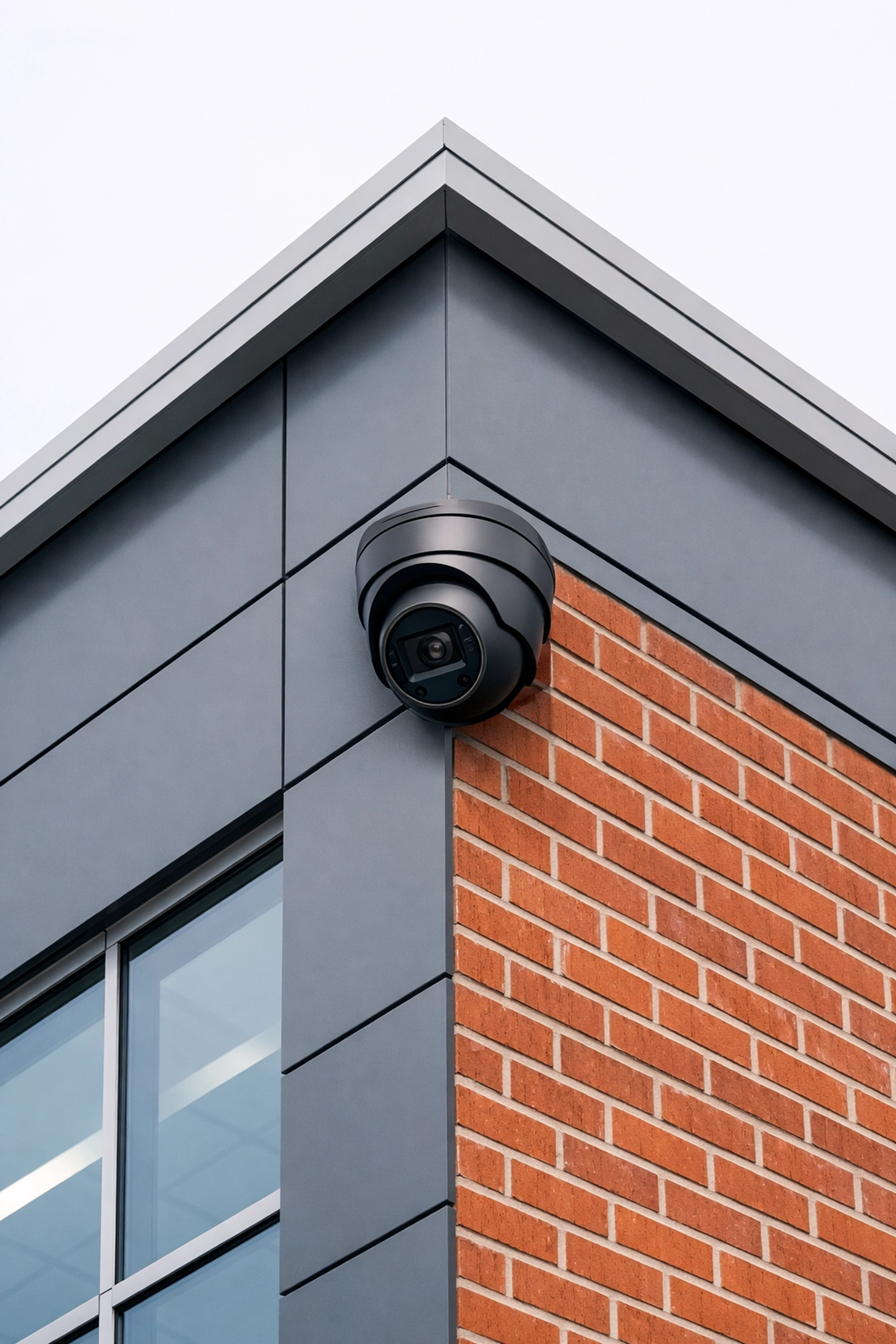 Professional commercial CCTV installation on an office building in the Winnersh Triangle business hub.
