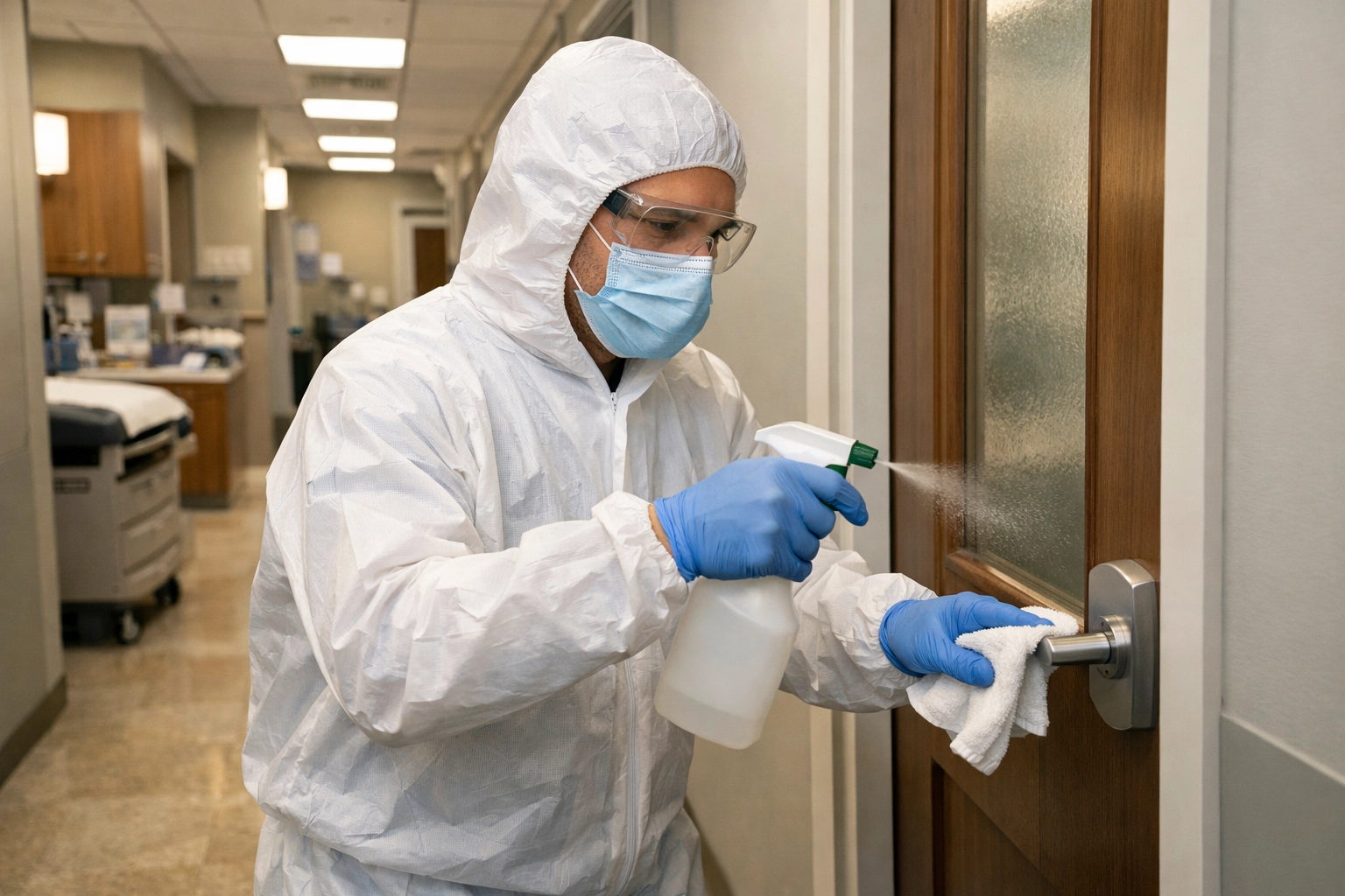 Specialized medical office cleaning Worcester professional disinfecting clinical laboratory equipment.