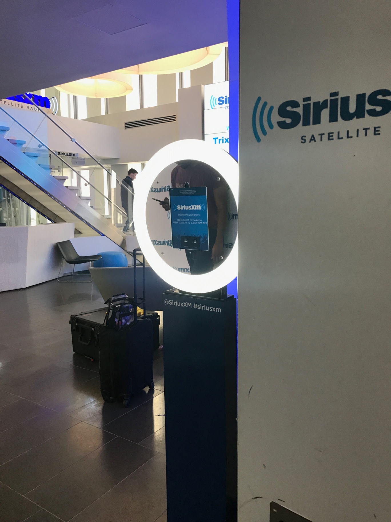 Vegas trade show branded photo booth station