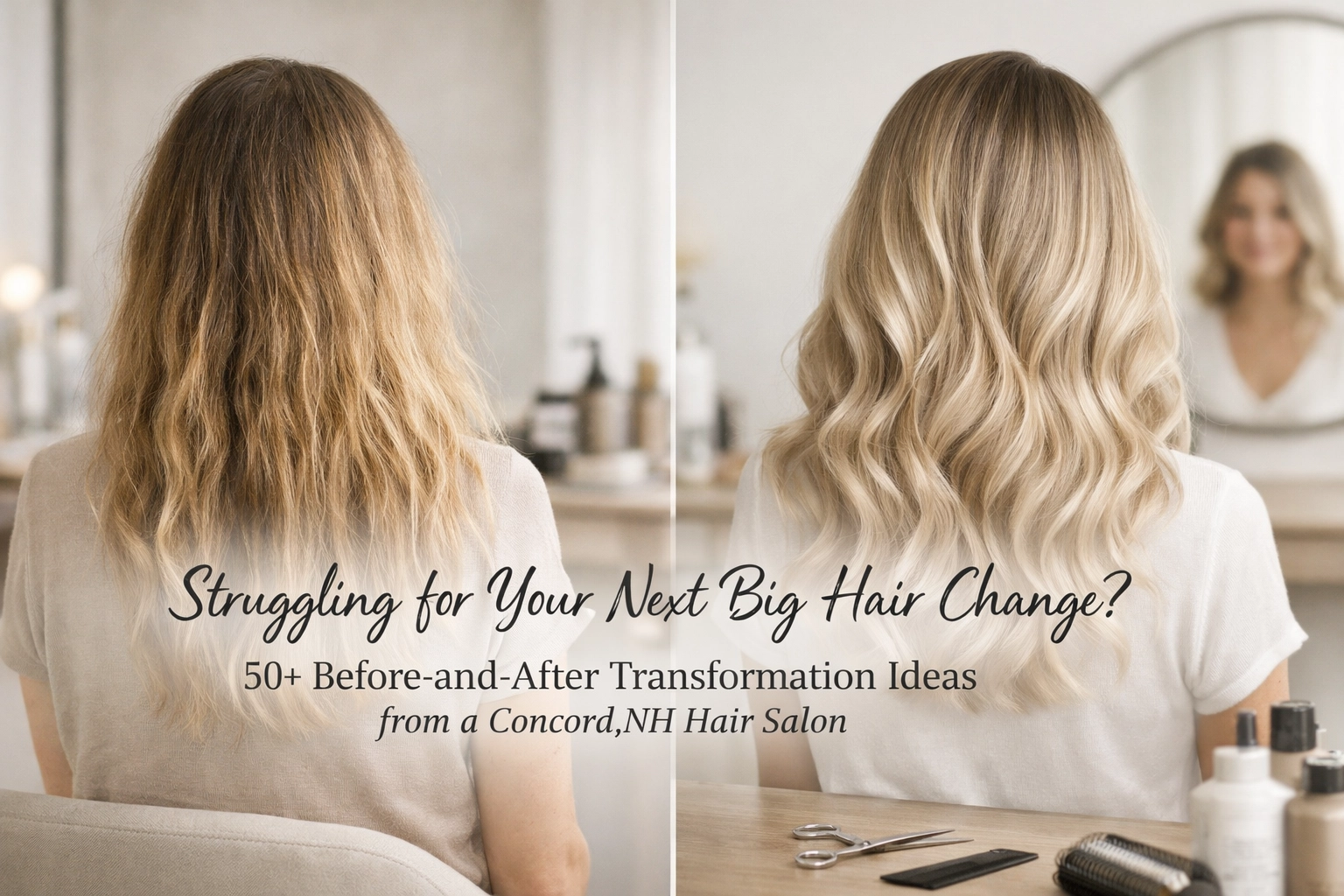 [HERO] Struggling for Your Next Big Hair Change? 50+ Before-and-After Transformation Ideas from a Concord NH Hair Salon