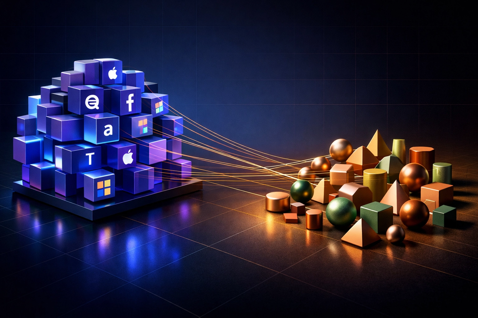 Portfolio diversification visualization showing concentration risk versus alternative investment allocation
