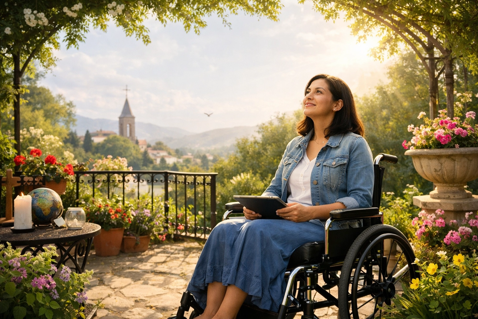 A woman in a wheelchair experiences divine healing and hope with Boundless Online Church at FA Memphis.