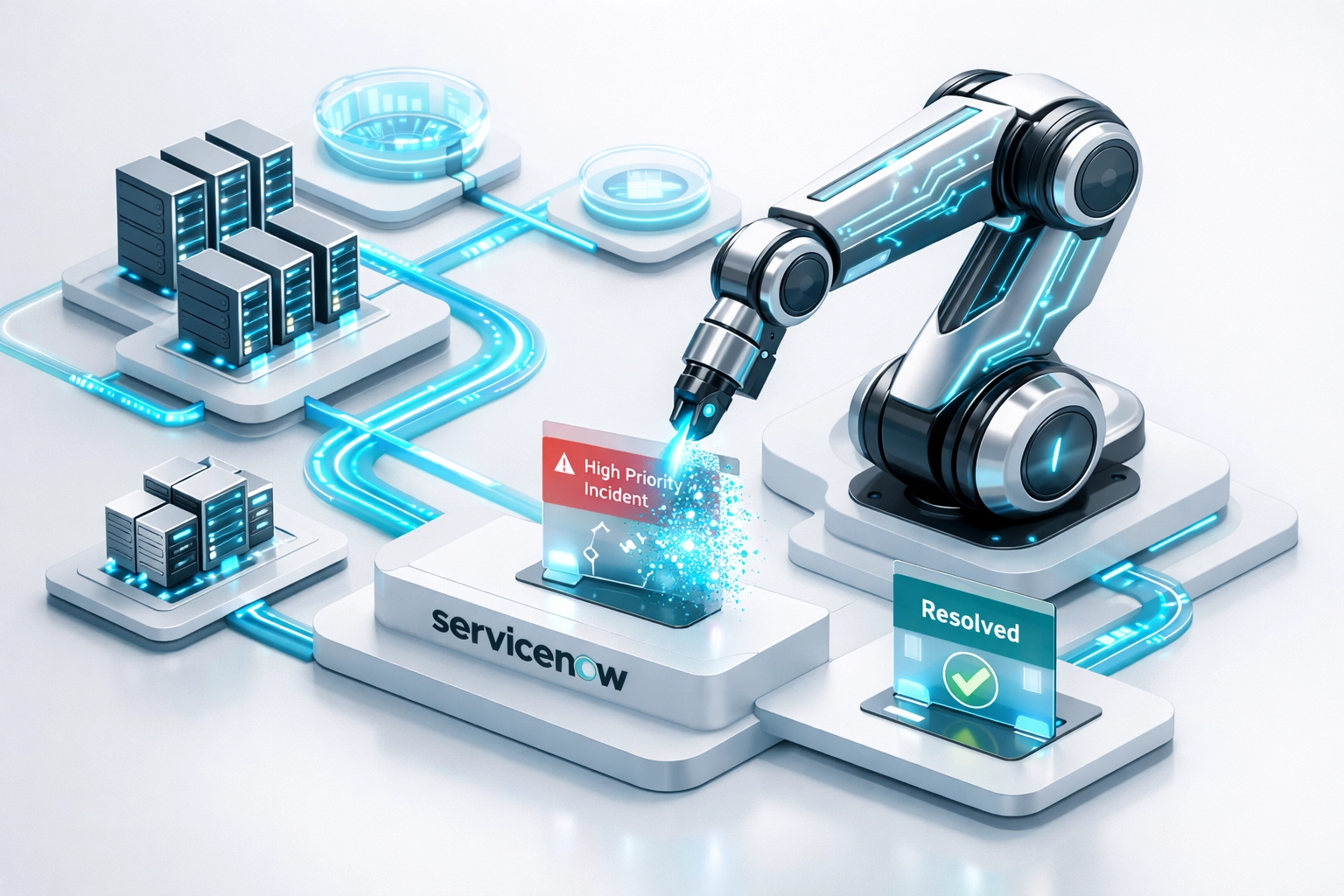 Agentic AI automating ServiceNow workflows and incident resolution processes
