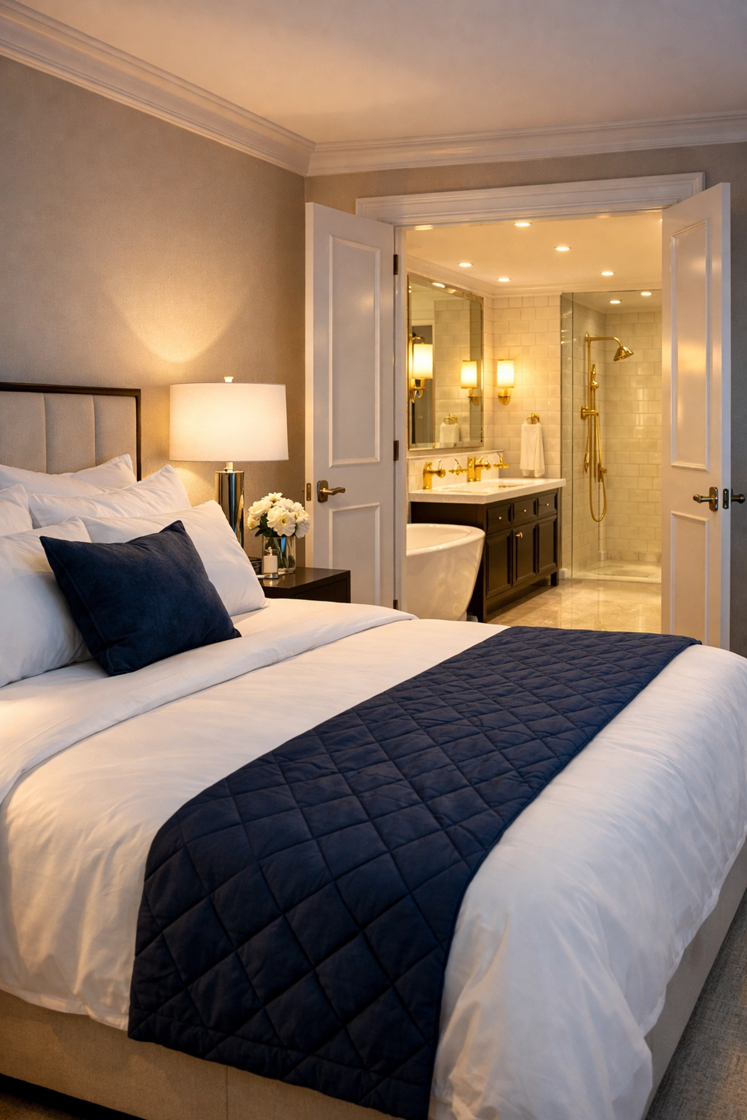 Pristine master bedroom in Ashby after a ninja-level professional house cleaning service.