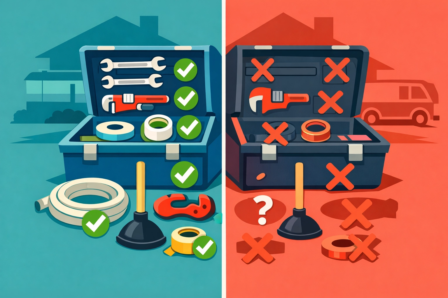 Inefficient plumbing route planning wasting time and money compared to optimized scheduling