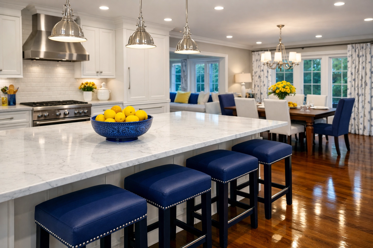 Immaculate luxury kitchen in Groton after a professional bi-weekly cleaning for a busy professional.