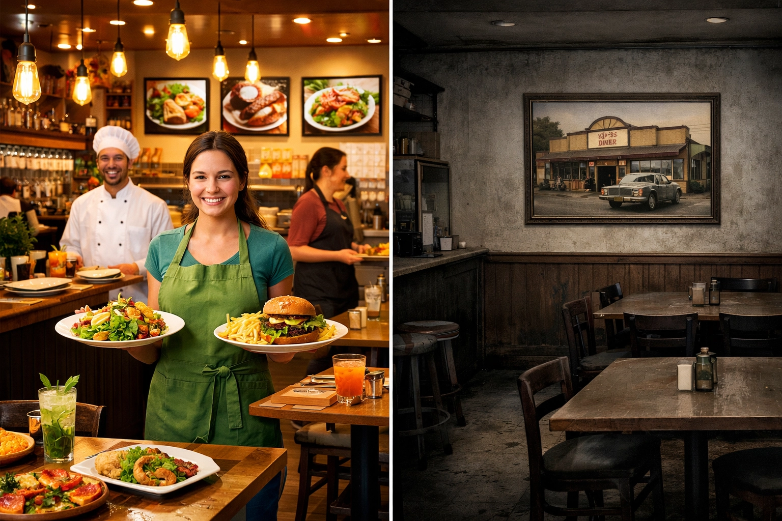 Updated Google Business Profile with fresh photos vs outdated neglected profile