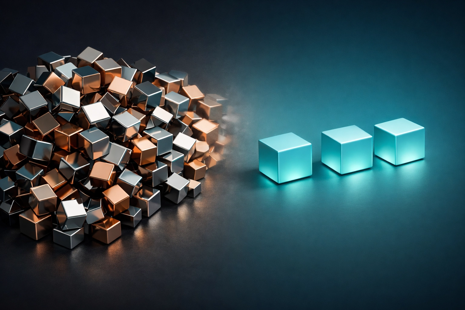 WordPress plugin optimization comparison: cluttered plugins transitioning to clean organized setup