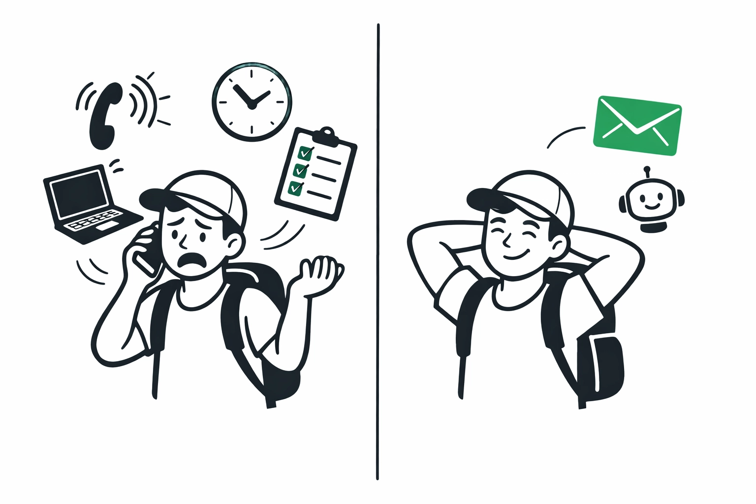 Manual flight tracking vs automatic flight price refund tools comparison illustration