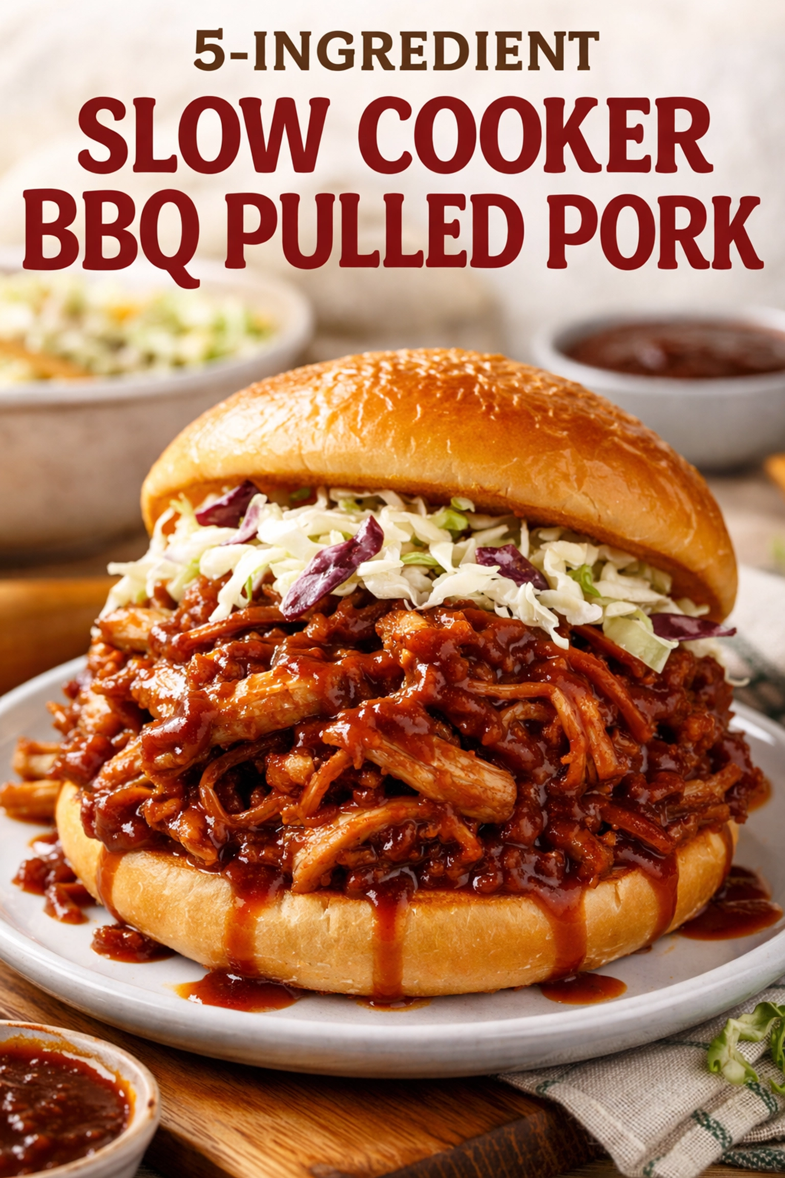 5-Ingredient Slow Cooker BBQ Pulled Pork