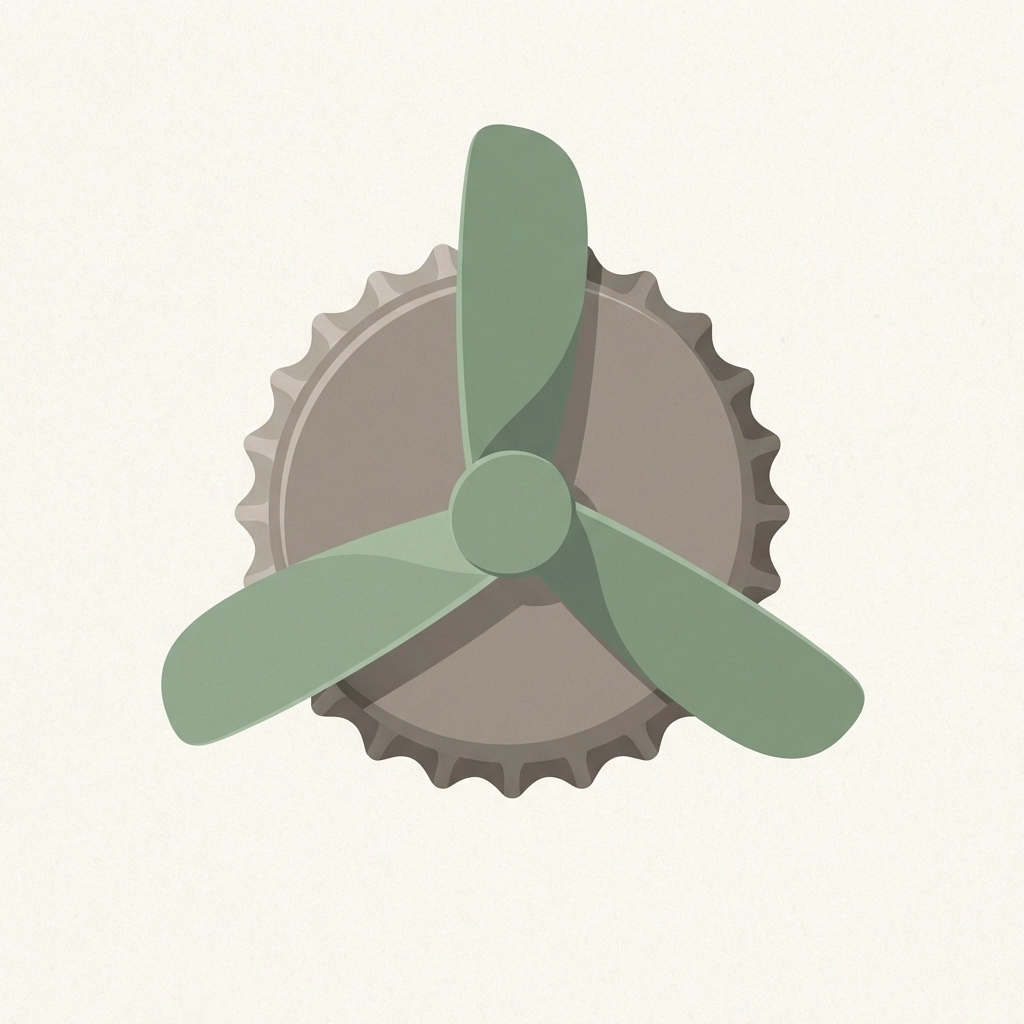 Close-up of a DIY windmill hub made from a bottle cap and three attached plastic blades, showing proper assembly