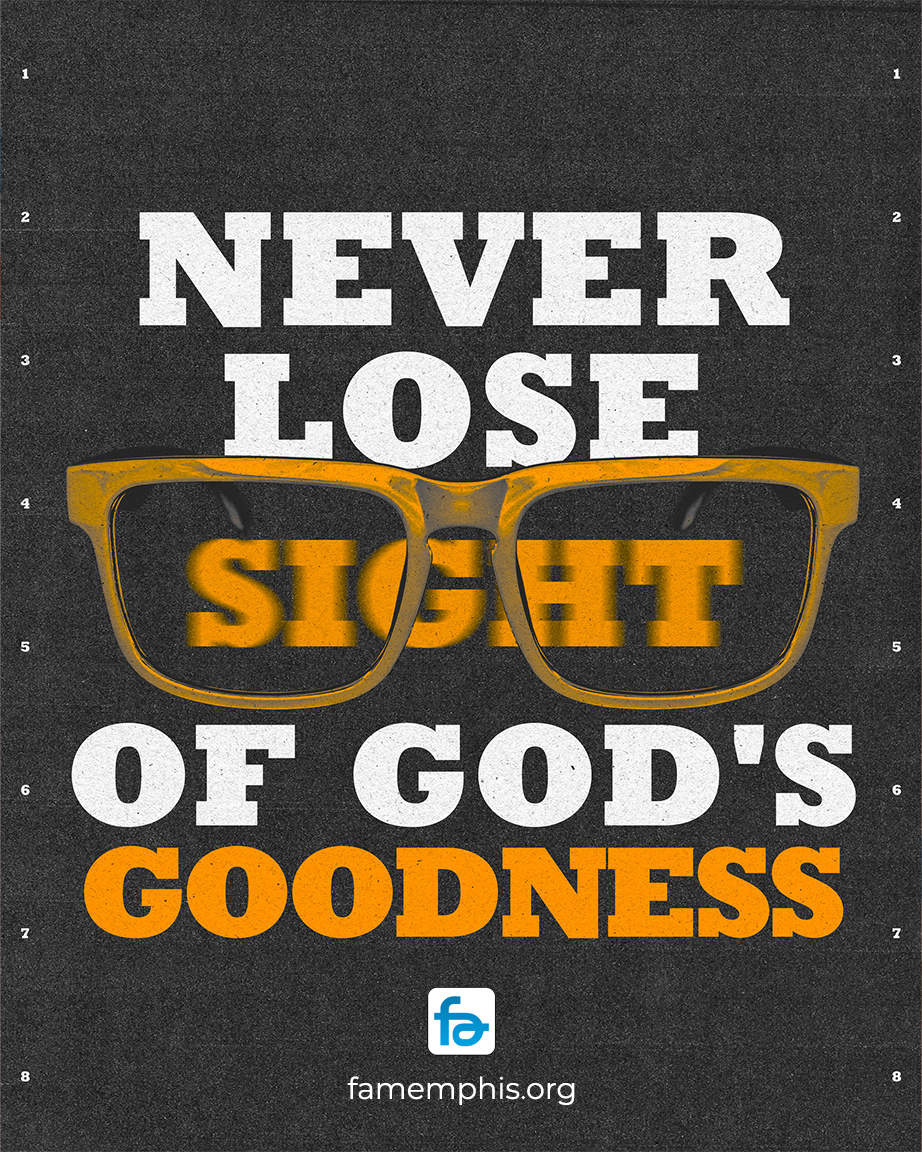 Never Lose Sight of God's Goodness
