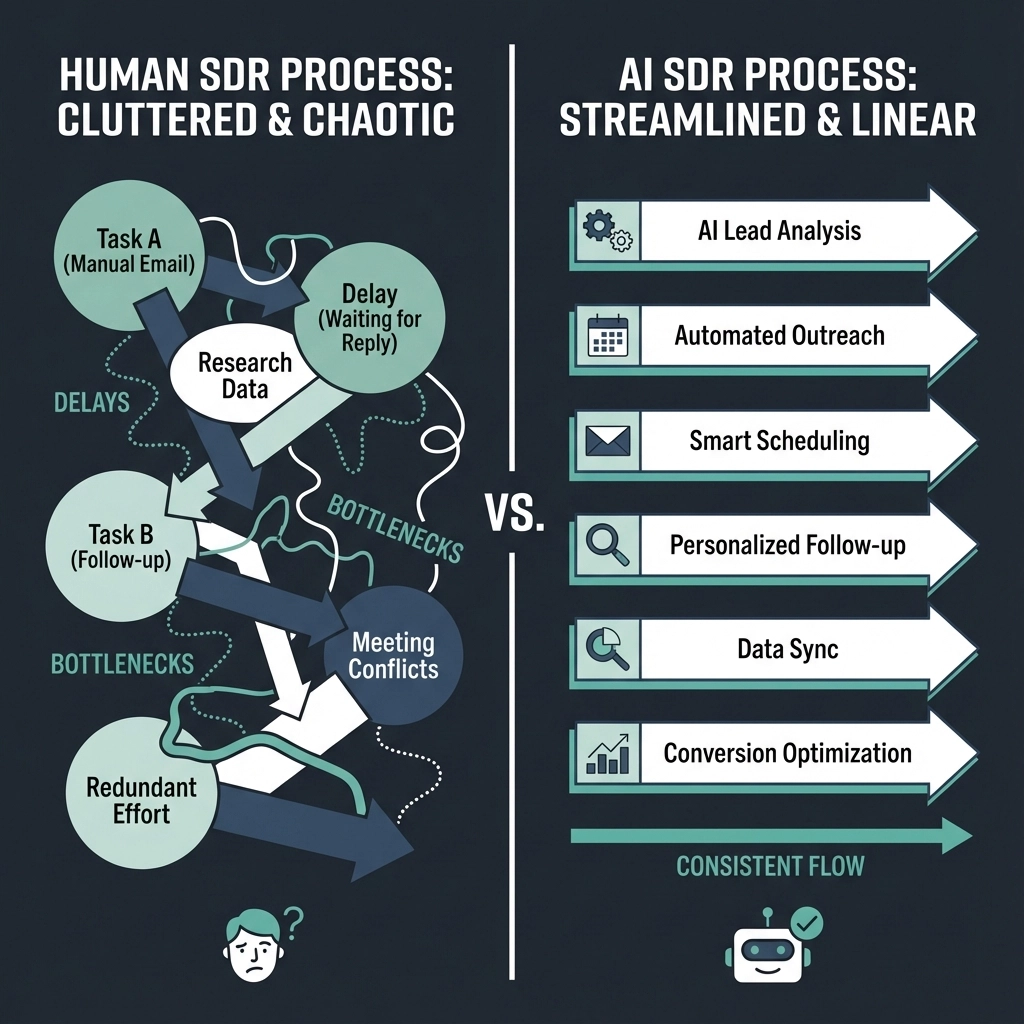 Decision framework: when AI SDRs vs human SDRs make sense by ACV