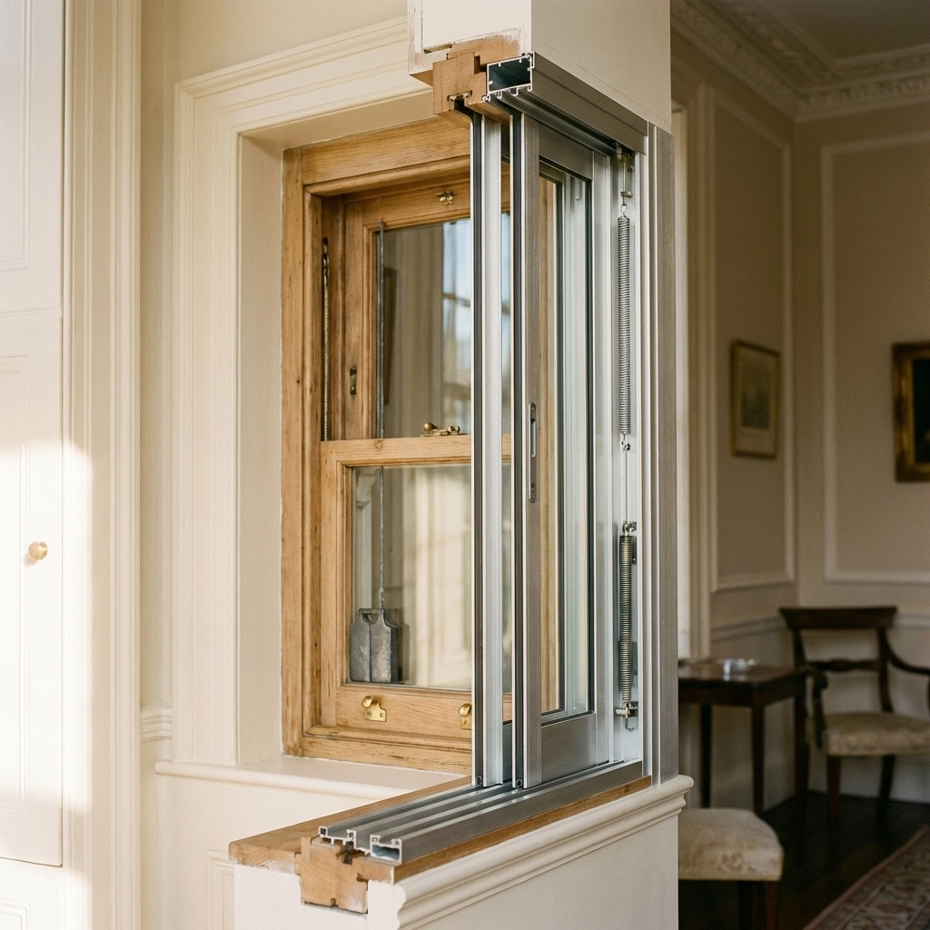 Various secondary glazing system types comparison