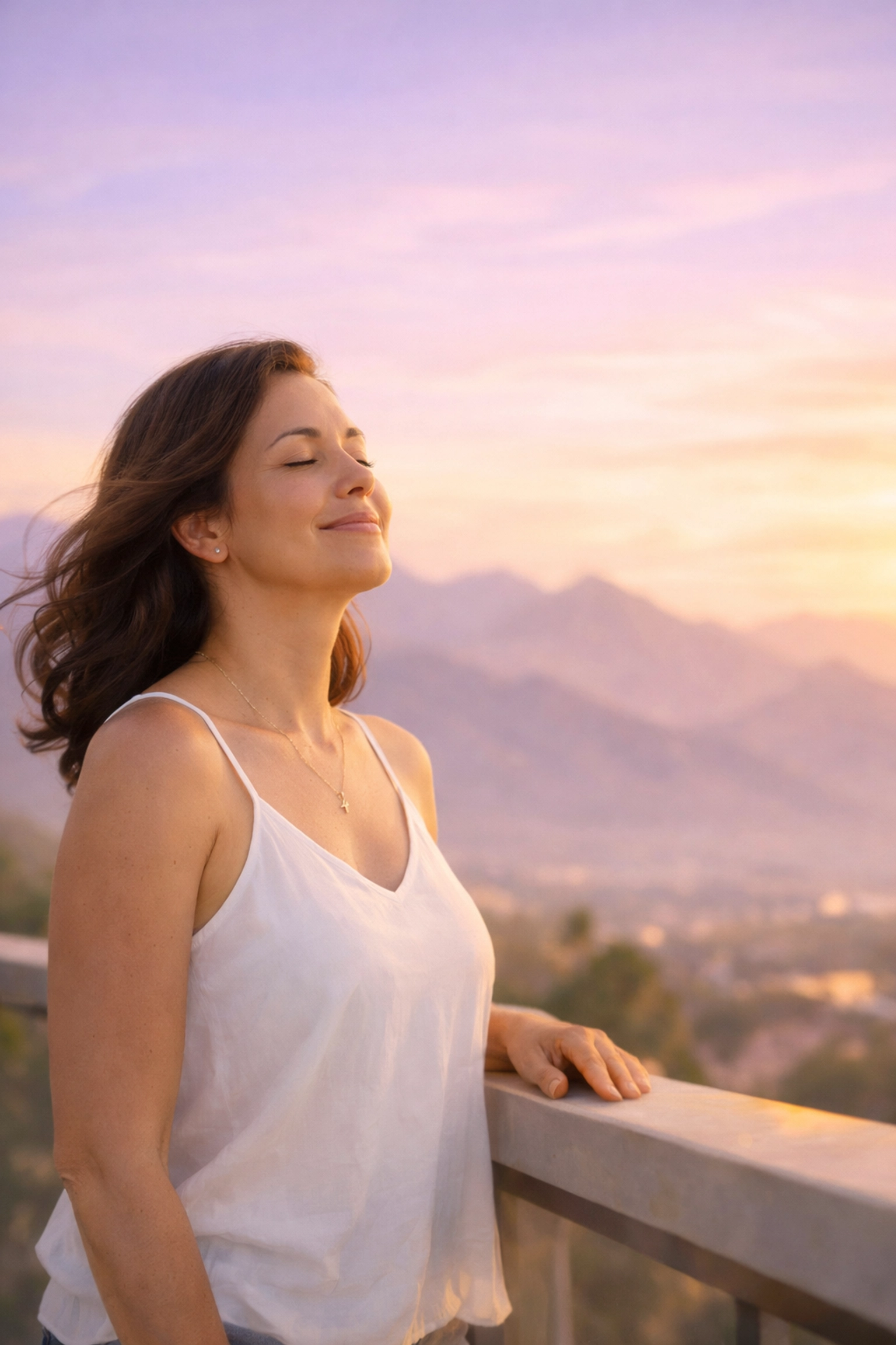 Empowered Nevada surrogate enjoying peace of mind thanks to full insurance and financial protection.