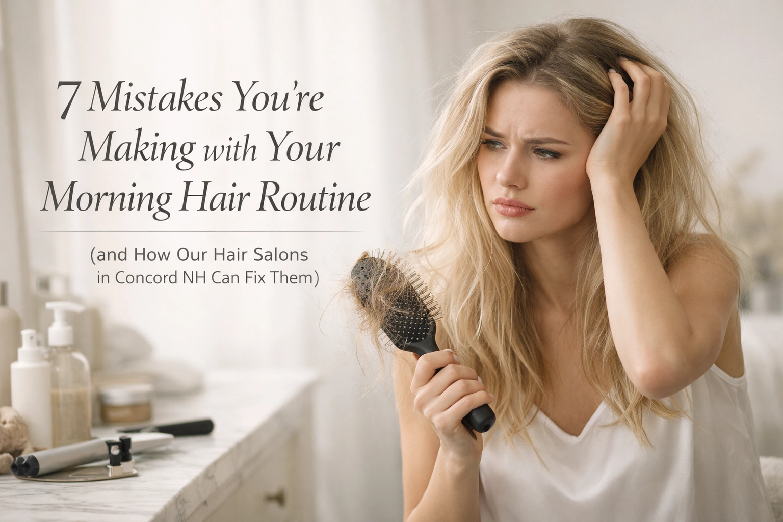 [HERO] 7 Mistakes You’re Making with Your Morning Hair Routine (and How Our Hair Salons in Concord NH Can Fix Them)