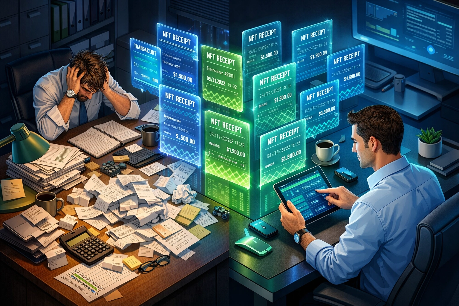 NFT receipt blockchain accounting vs traditional paper receipts for crypto tax compliance