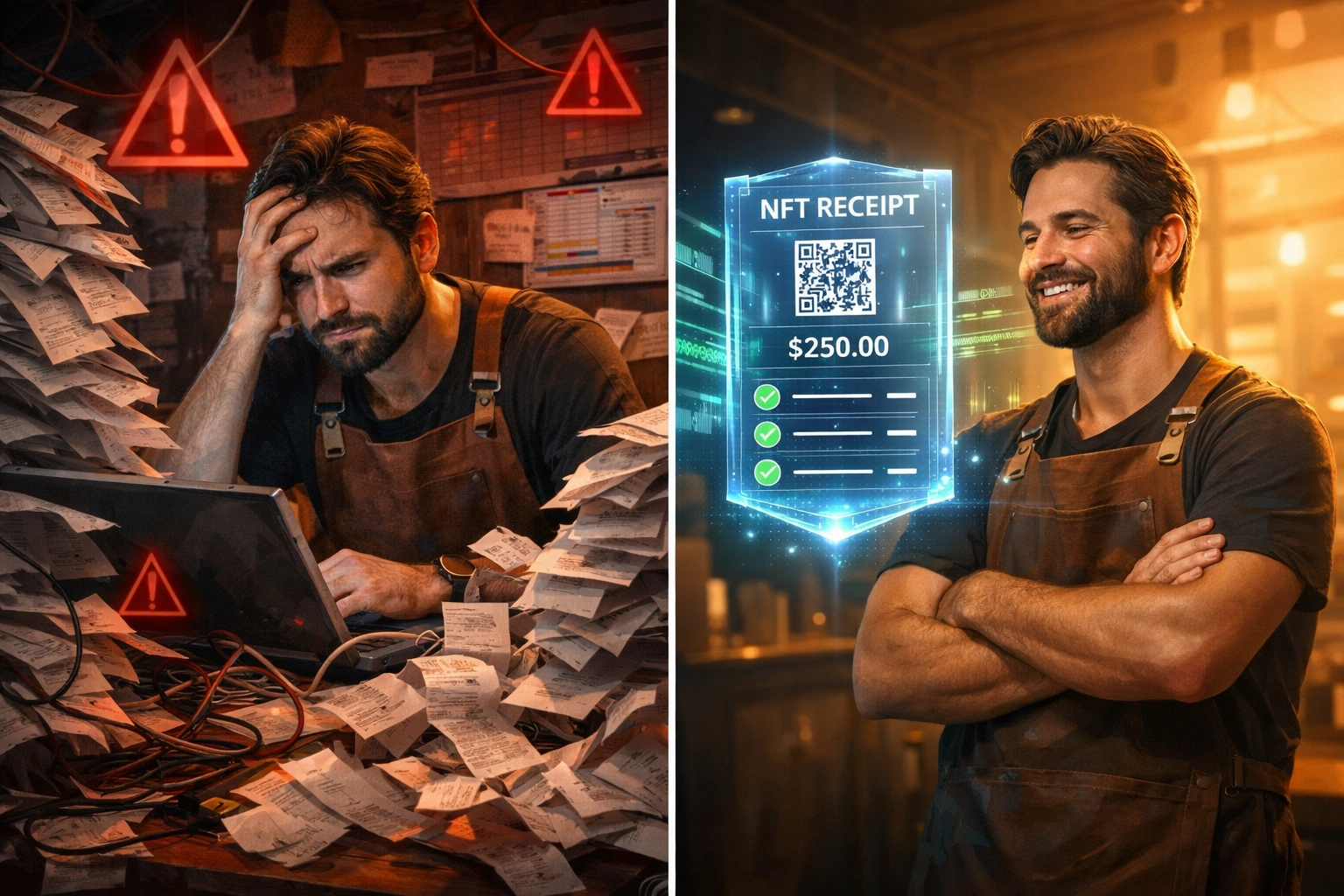 NFT receipt compliance vs traditional custodial payment processor complexity