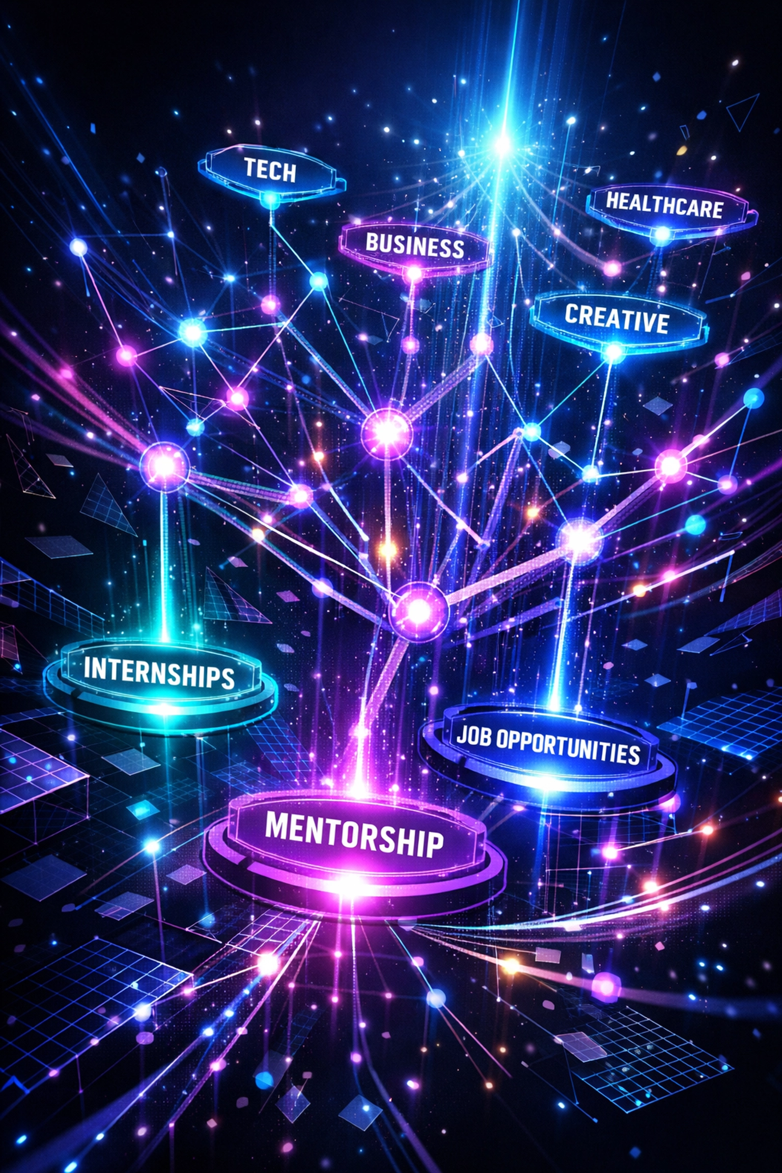 Digital career pathway network connecting esports students to internship and job opportunities