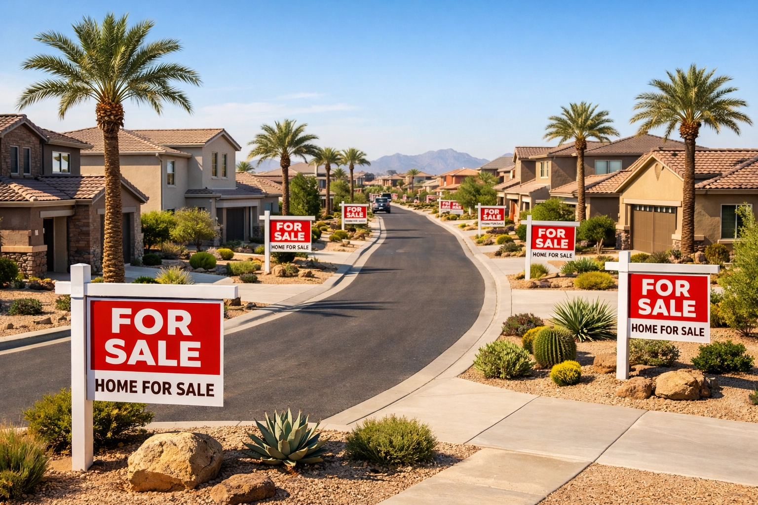 Multiple homes for sale in Buckeye Arizona neighborhood showing rising inventory in 2026