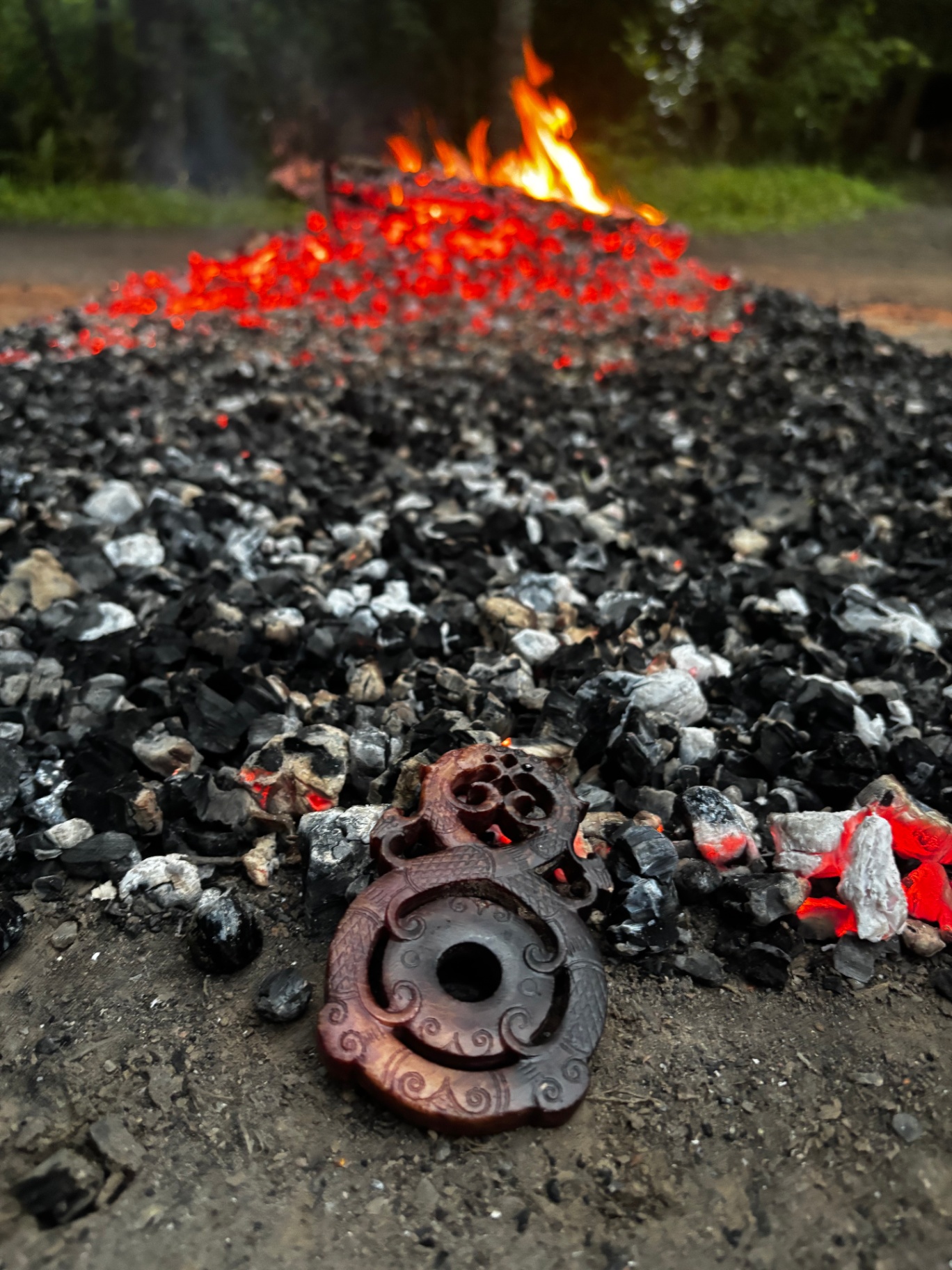 Ceremonial fire preparation Ceremonial fire preparation