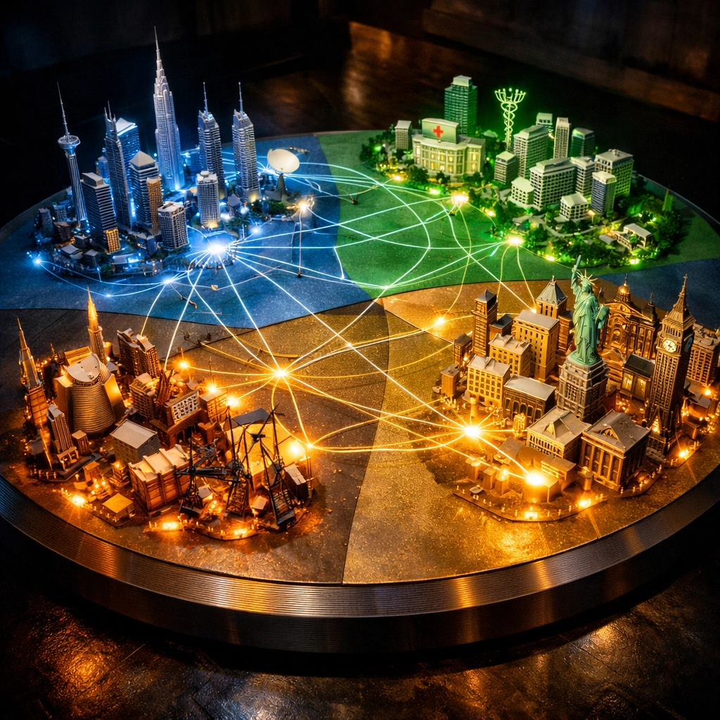 Global investment diversification across geographic regions and industry sectors for accredited investors