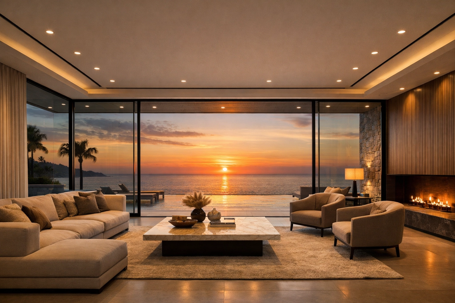 Struggling to Find New Clients? Why Everyone Is Talking About Proshoot.io 2 High-end architectural photography of a luxury villa interior showcasing a professional portfolio.