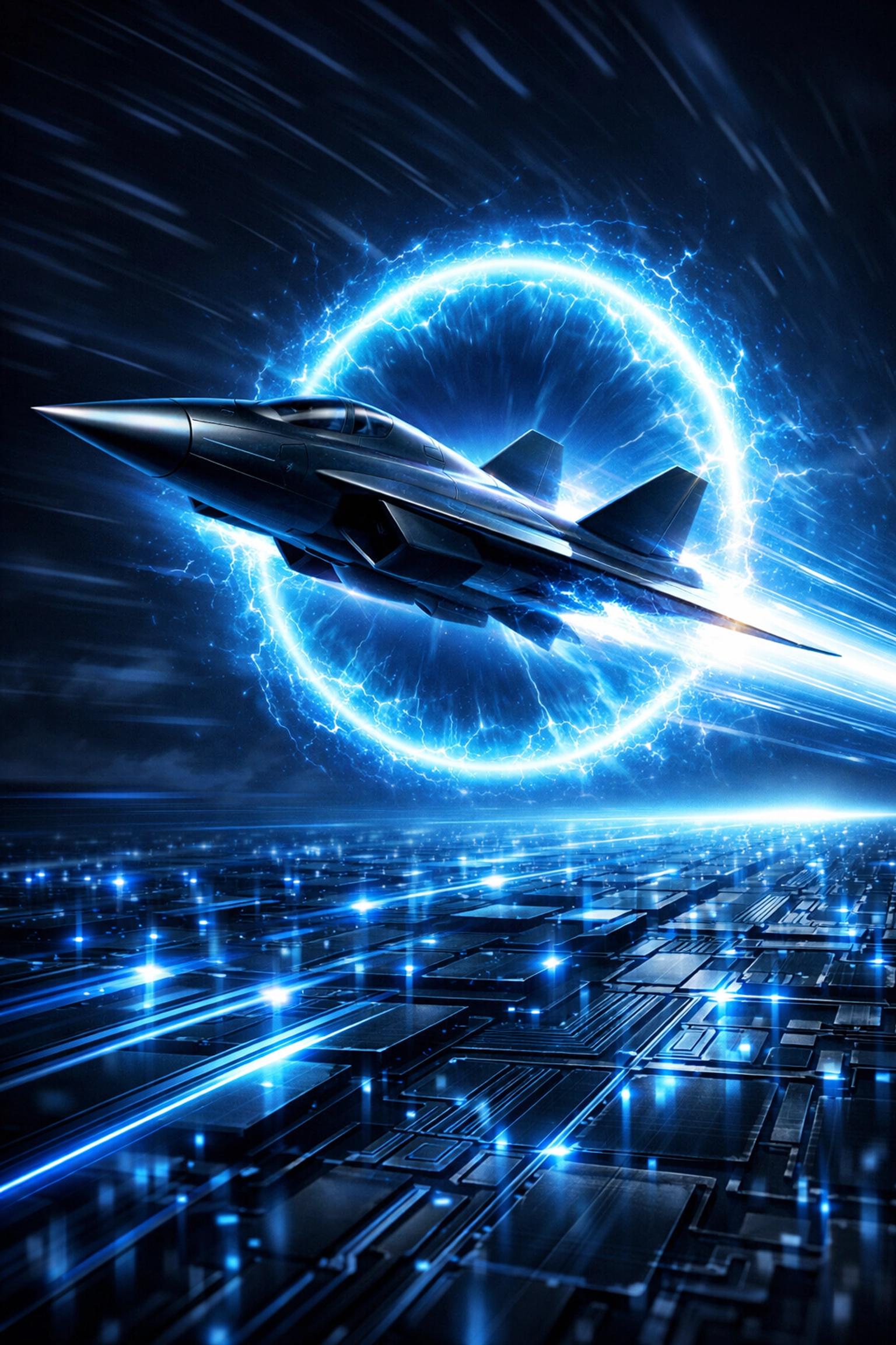 Futuristic jet representing rapid CMMC compliance speed as a competitive advantage for defense contractors.