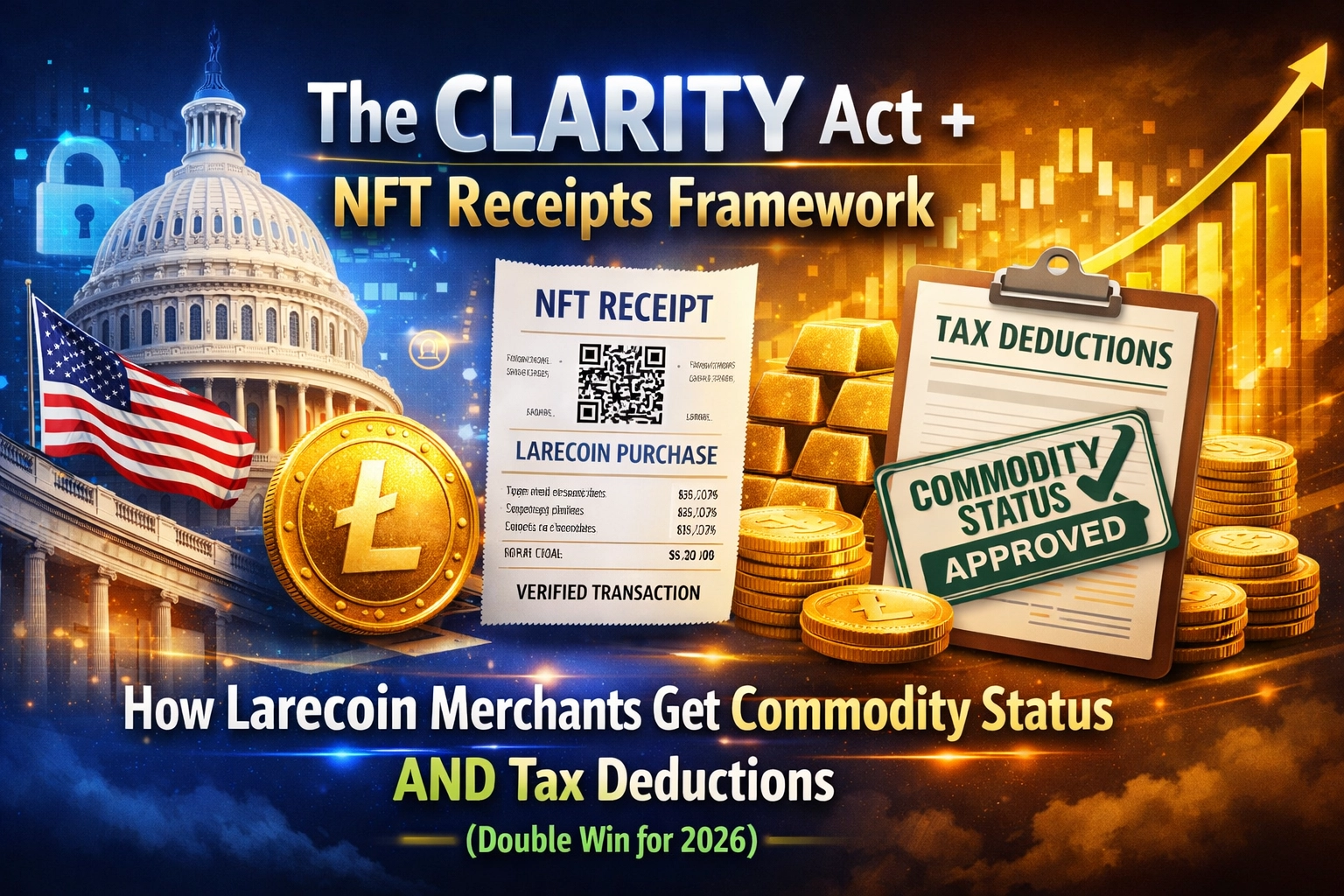[HERO] The CLARITY Act + NFT Receipts Framework: How Larecoin Merchants Get Commodity Status AND Tax Deductions (Double Win for 2026)