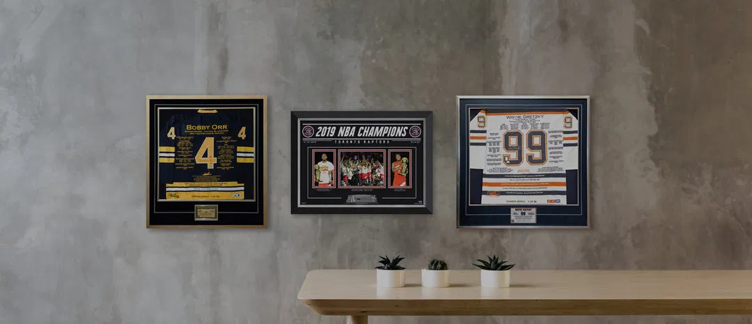 Framed Hockey Memorabilia