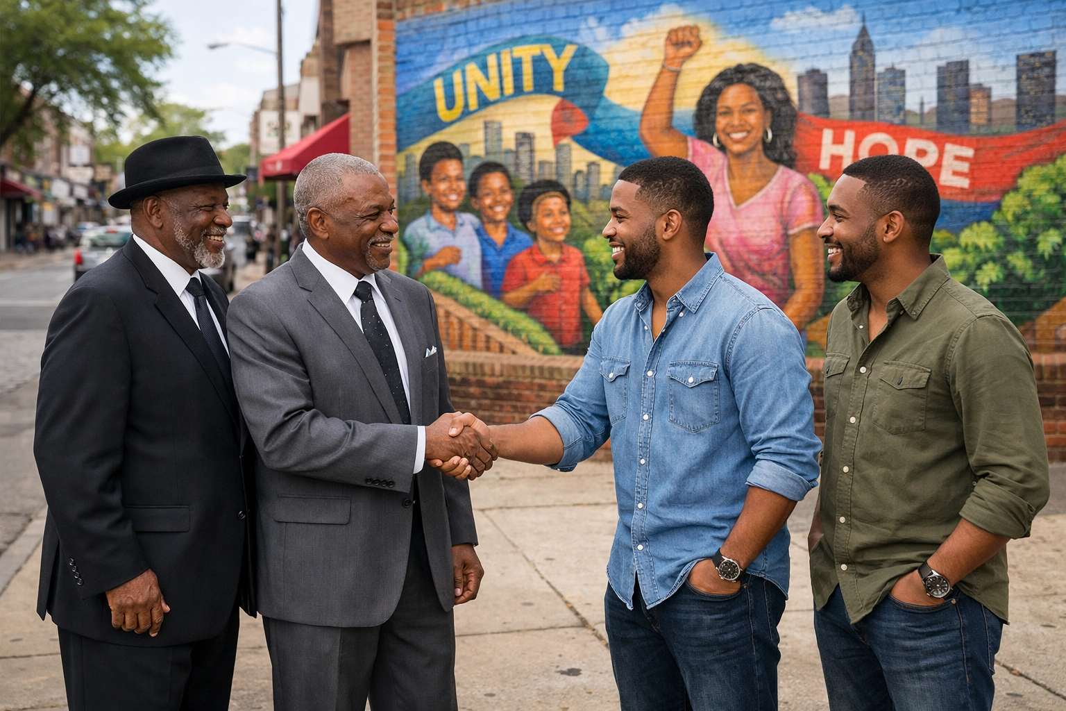 Church leaders and entrepreneurs collaborating on the square mile model for local economic growth.