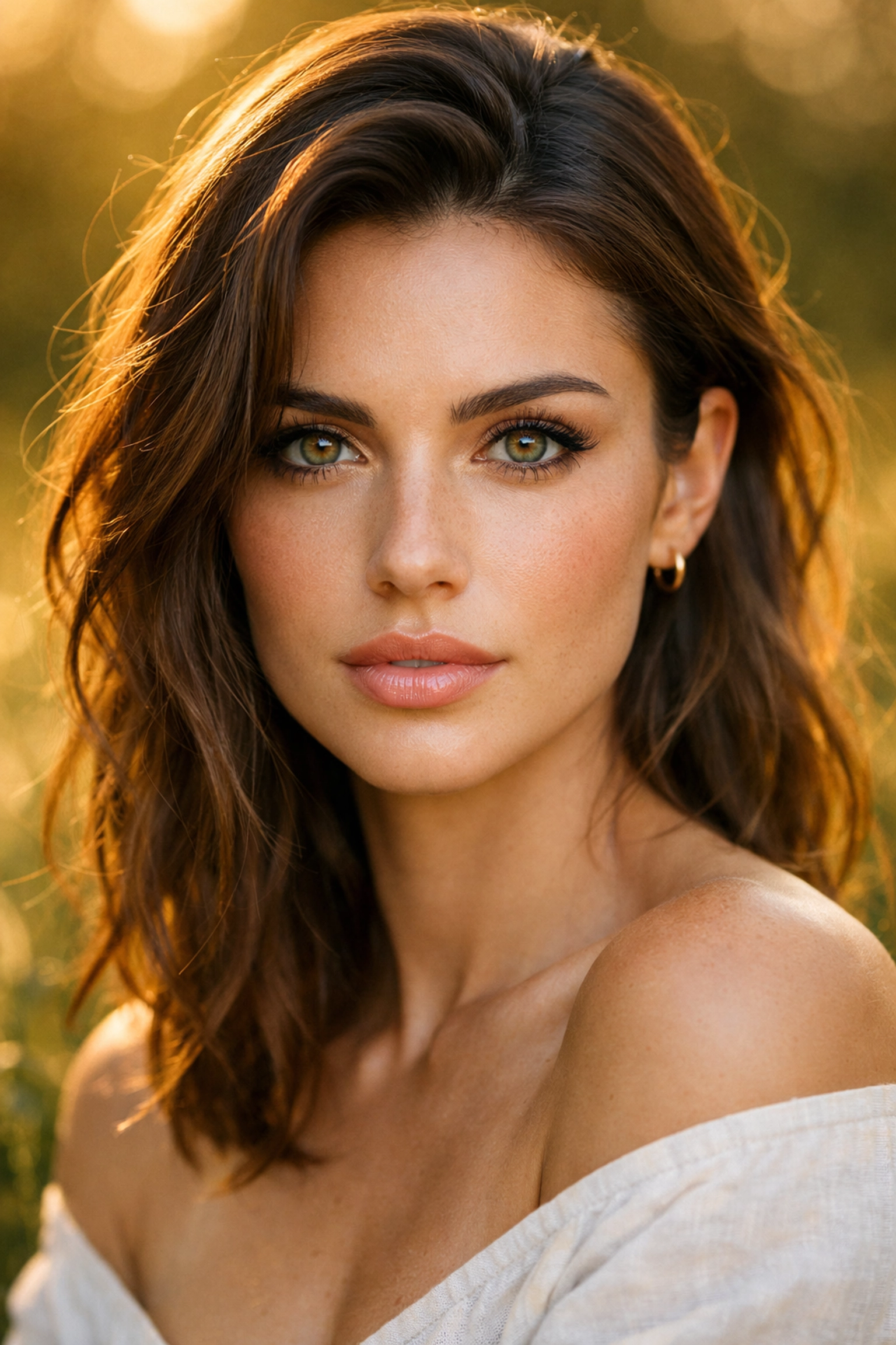 Golden hour close-up portrait with natural retouching, ideal for Luminar Neo Portrait AI vs Lightroom