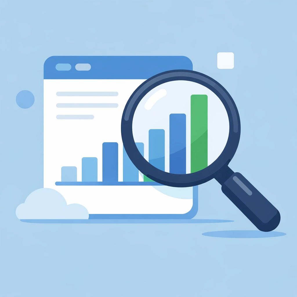 Lupa analizando un reporte de crédito para detectar errores y subir el puntaje financiero.