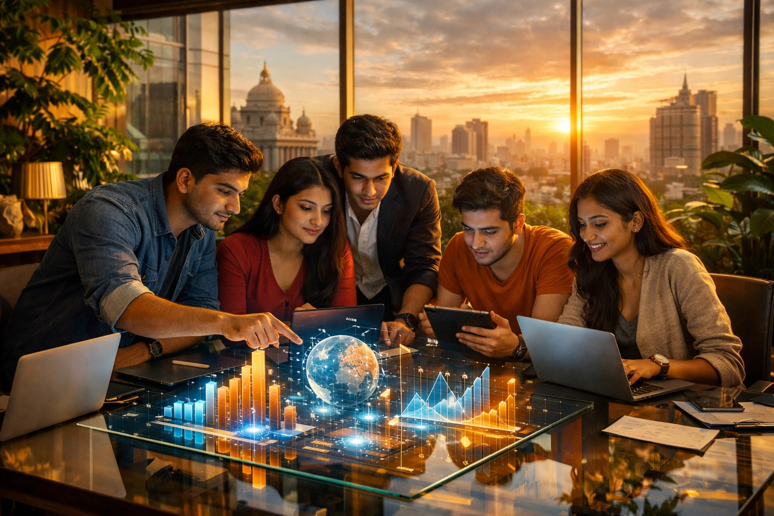 Young Indian founders collaborating in a tech hub, a recurring theme in the latest startup news India.