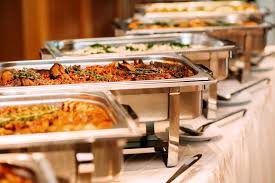 Chafing dishes at catered event