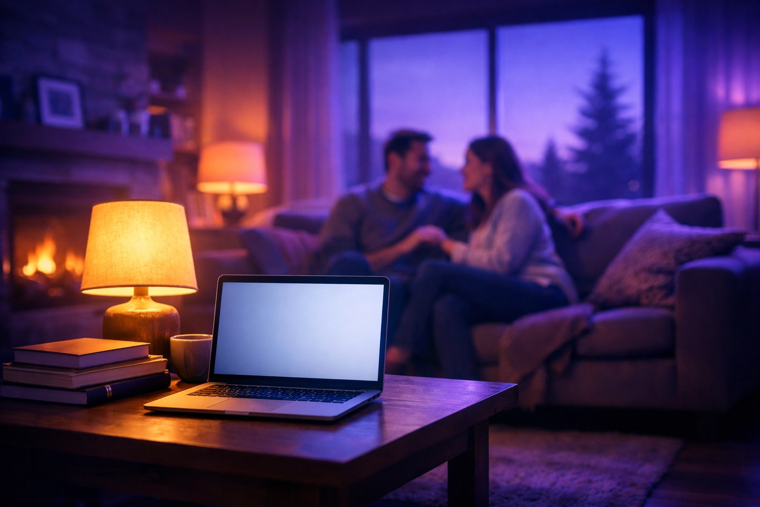Couple relaxing at home after applying for an online payday loan protected by 2025 federal rules.