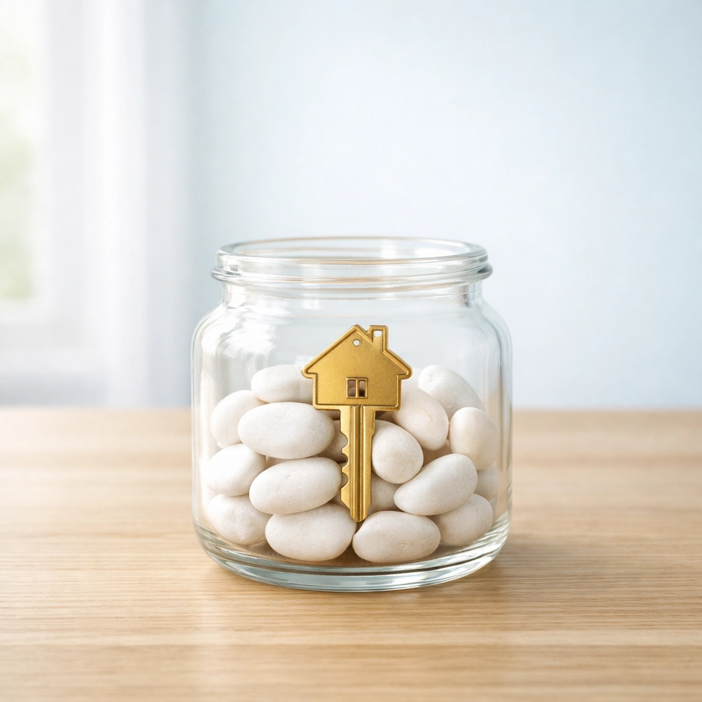House key in a glass jar illustrating asset protection with Pennsylvania homeowners insurance.