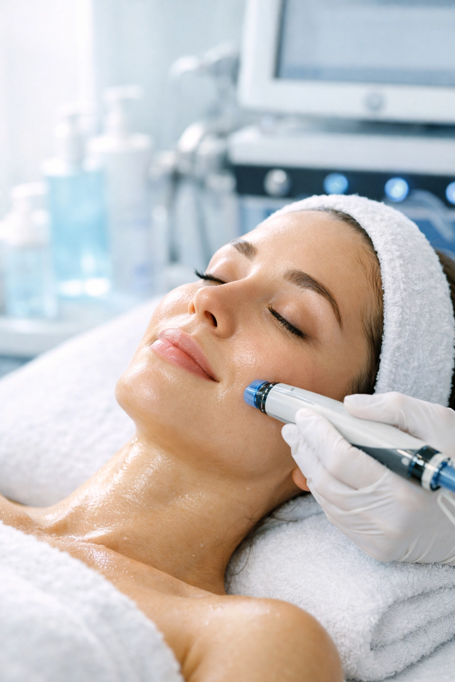 A relaxing HydraFacial treatment for a radiant wedding day glow at a Naples med spa.