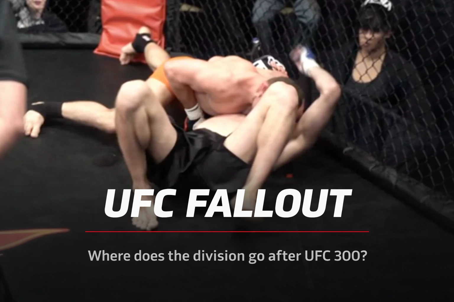 UFC knee strike exchange in the pocket