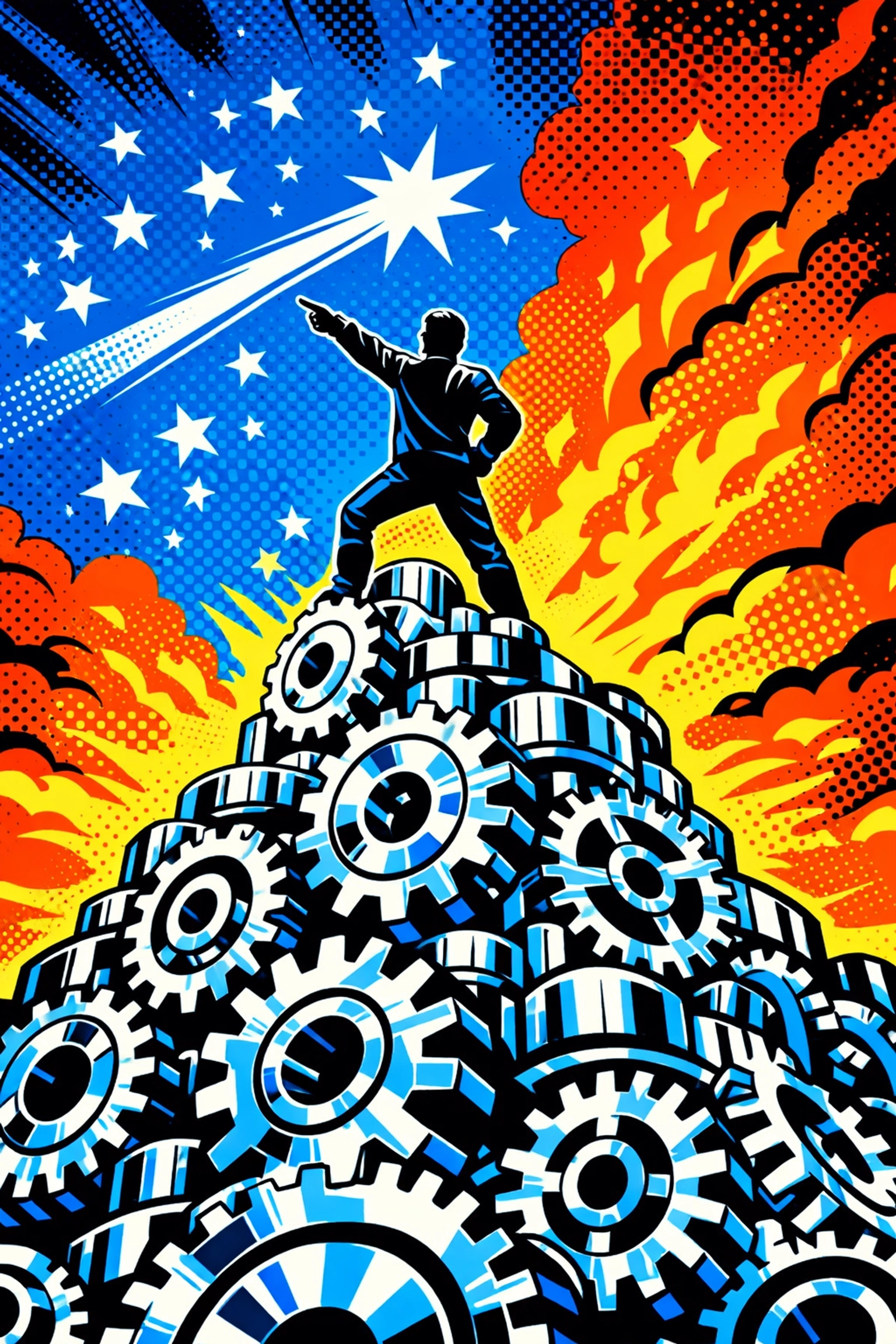 Triumphant business owner scaling their company using efficient AI automation tools.