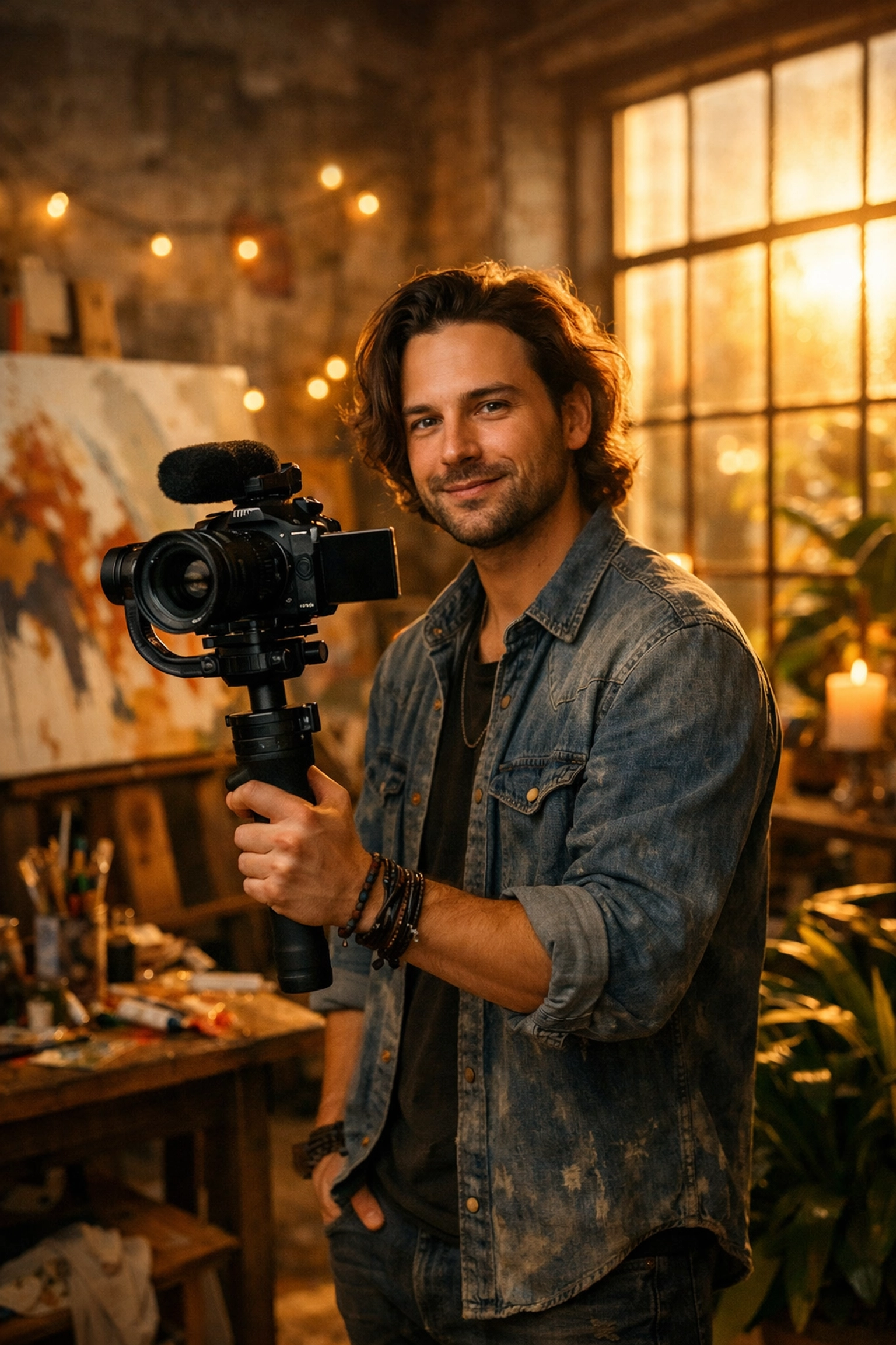 A creator filming authentic, high-quality Reels in a professional studio to boost social media growth.