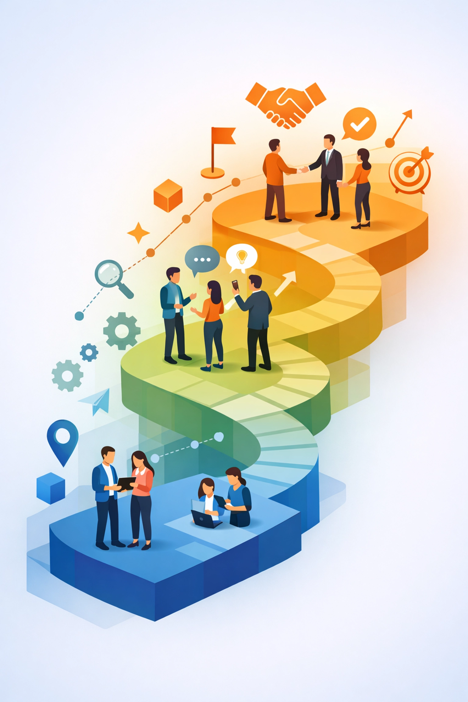 Community-first framework showing progression from engagement to qualified leads conversion