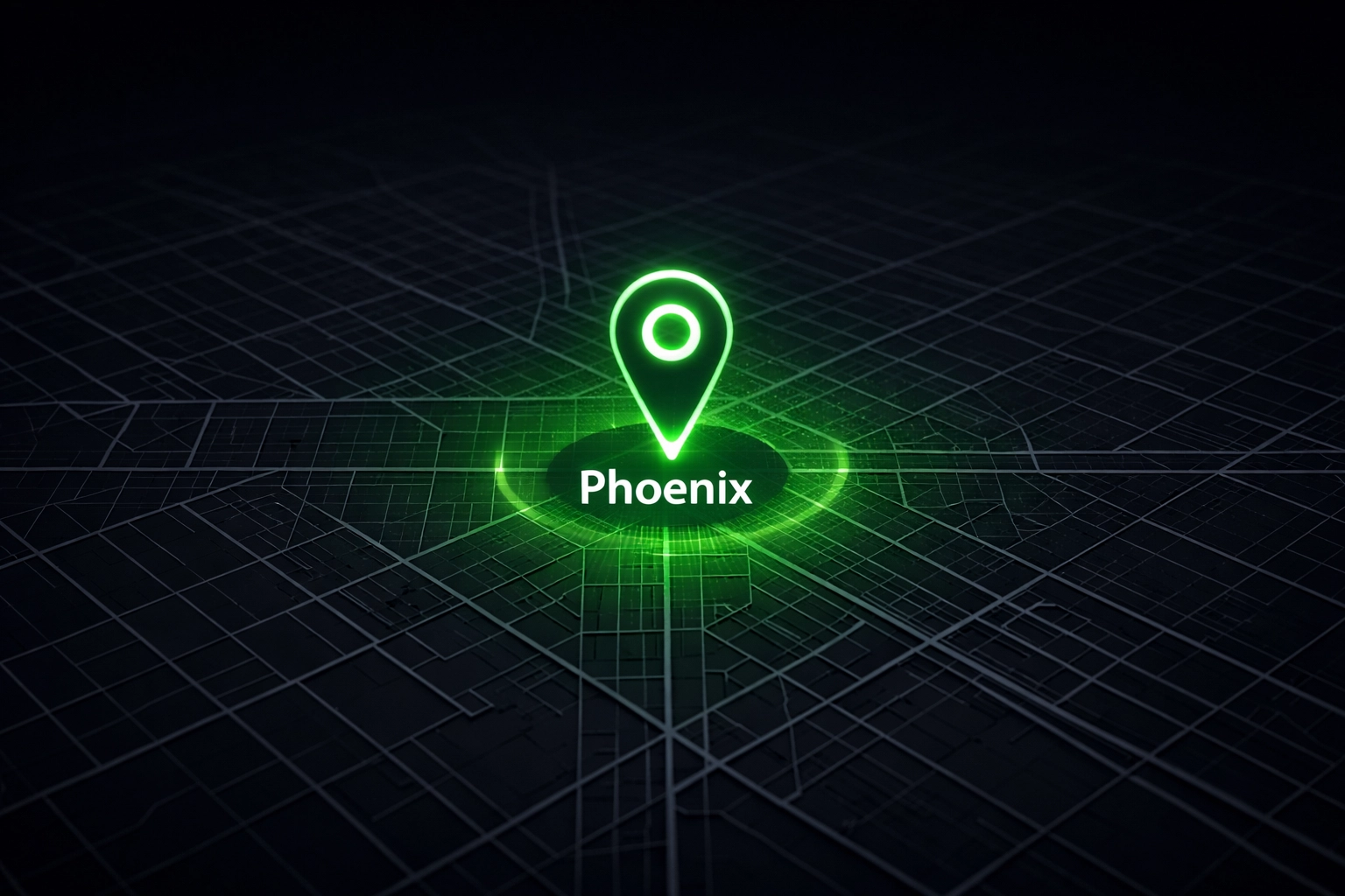 Digital service area map for Phoenix Heavy Duty Towing directory listing in Arizona.