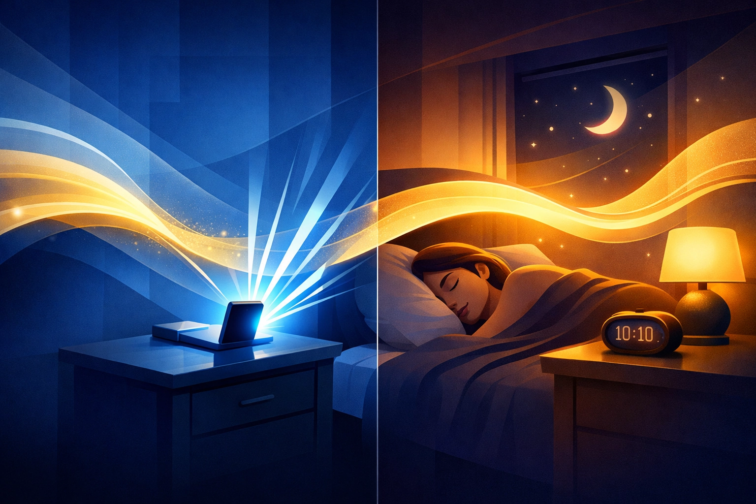 Blue light from smartphone disrupting circadian rhythm and natural melatonin production at night