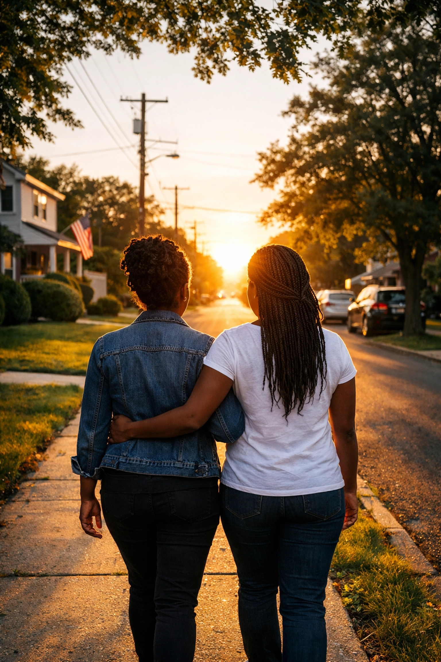Black women walking together using disaster recovery resources NJ to move from displacement to dignity.