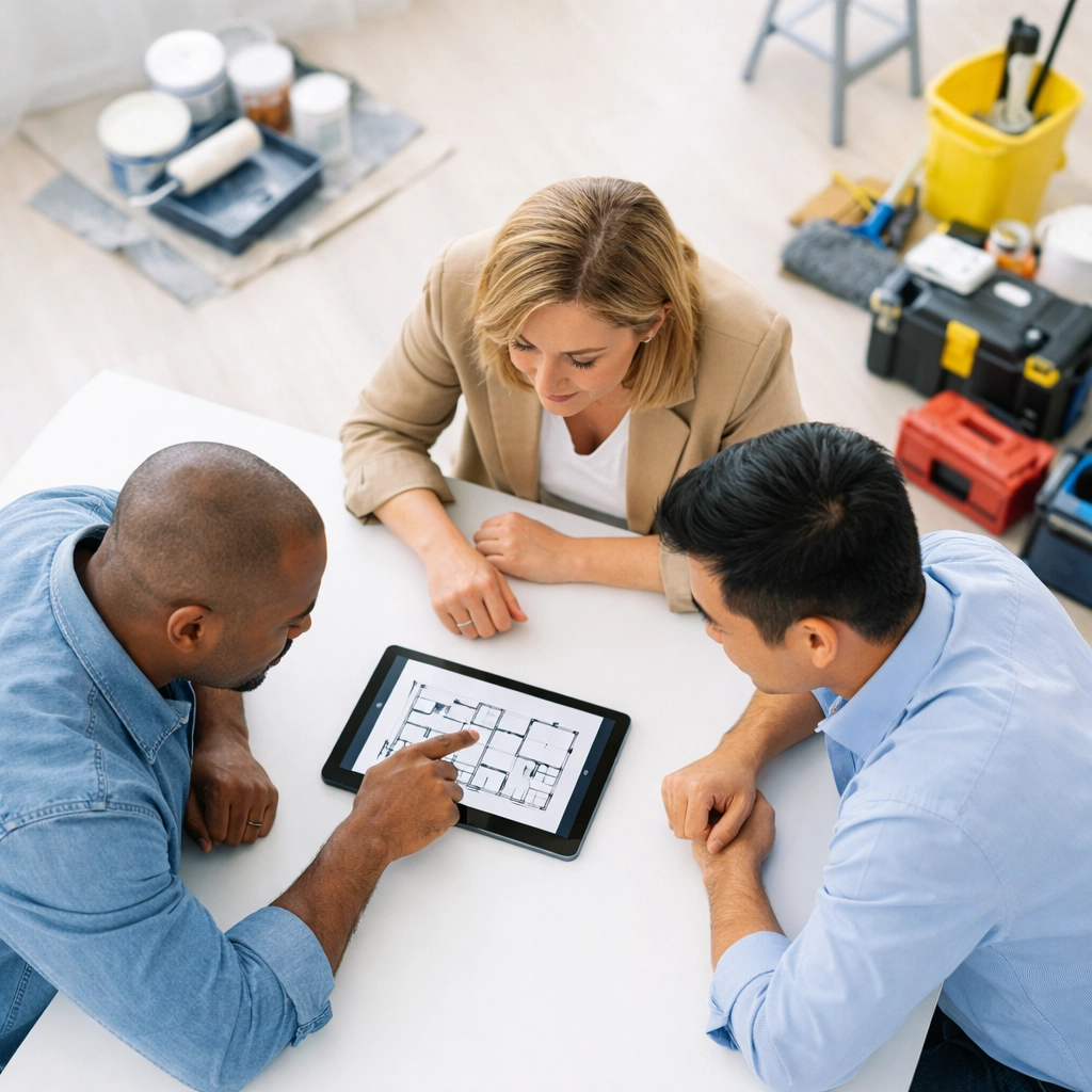Property management team coordinating apartment turnover vendors to reduce vacancy time