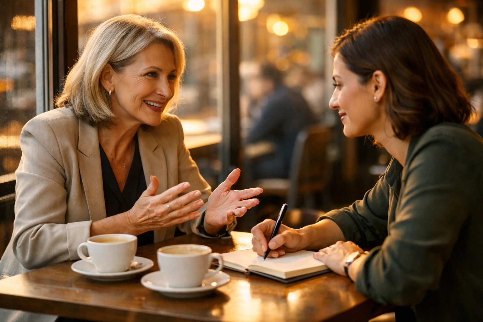 Sesión De Coaching Online Para Desarrollo De Hábitos Positivos Sesión de mentoría empresarial entre mentor y emprendedor compartiendo experiencias