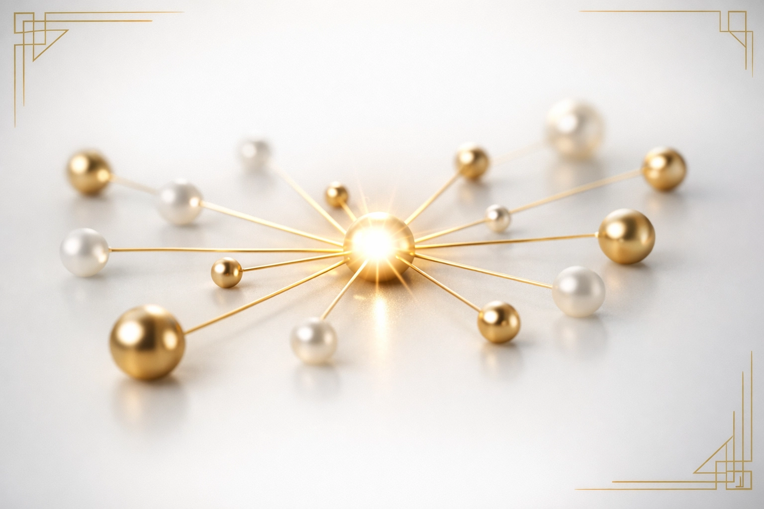 Network diagram illustrating SEO backlink connections and digital authority building