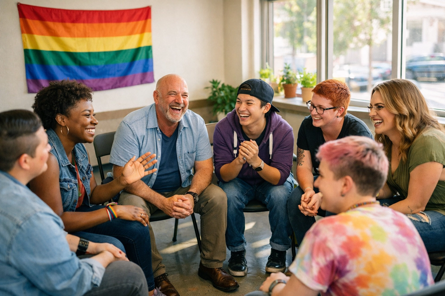 LGBTQ+ community group building authentic connections and support together